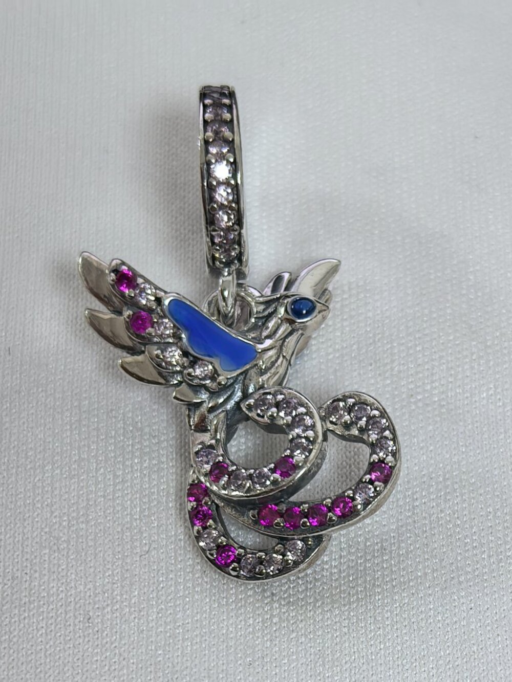 Pandora Chinese Mythical Phoenix Dangle Charm, S925 Silver Jewelry